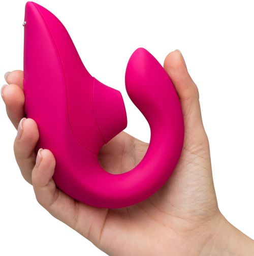 Womanizer Blend Dual Stimulation Clitoral Stimulation Vibrator, Purple/Wine