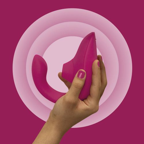 Womanizer Blend Dual Stimulation Clitoral Stimulation Vibrator, Purple/Wine