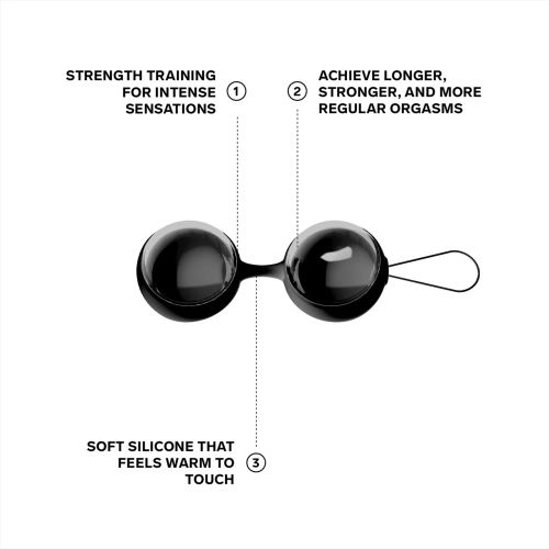 LELO Luna Beads Noir вагинални топки, Black, 3 см