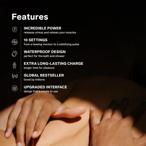 LELO Smart Wand Massager 2 Large Massager and Vibrator, Deep Rose, 30 cm