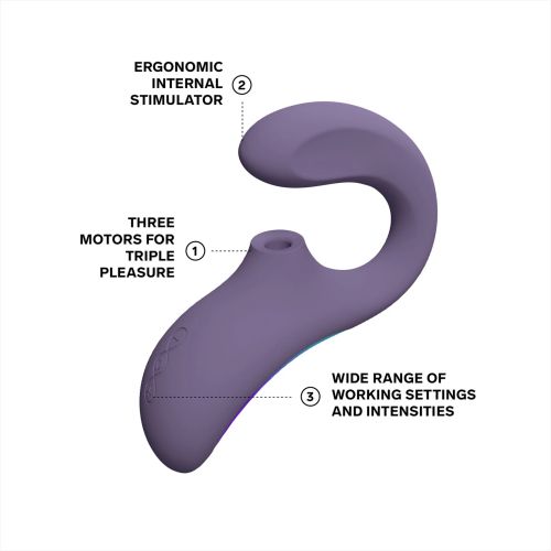 LELO Enigma Wave Dual Stimulation вибратор със стимулиране на клитора, Black, 18.2 см