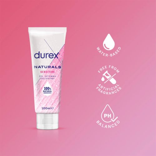 Durex Naturals Sensitive Lubricant Gel, 100 ml