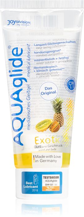 JoyDivision AQUAglide Exotic Raspberry лубрикант гел с вкус, 100 мл
