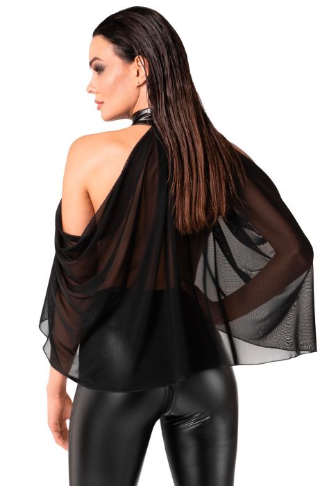 Мини рокля с дълъг ръкав-NOIR SIZE' S