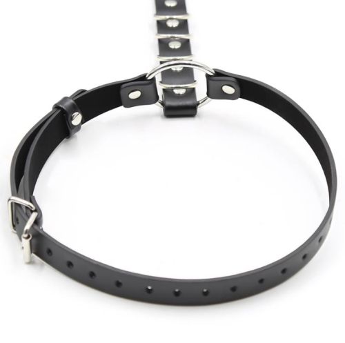 IntoYou BDSM Line Didier черен мъжки BDSM харнес за талия и бедра с метални халки