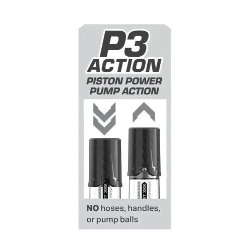 Pipedream Pump Worx Max Boost Black/Clear Manual Piston-Action Vacuum Penis Pump