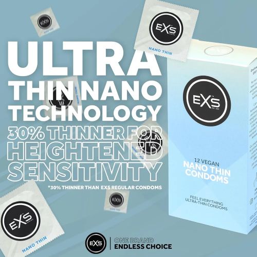 EXS Nano Thin Ultra-Thin Natural Latex Condom 53 mm