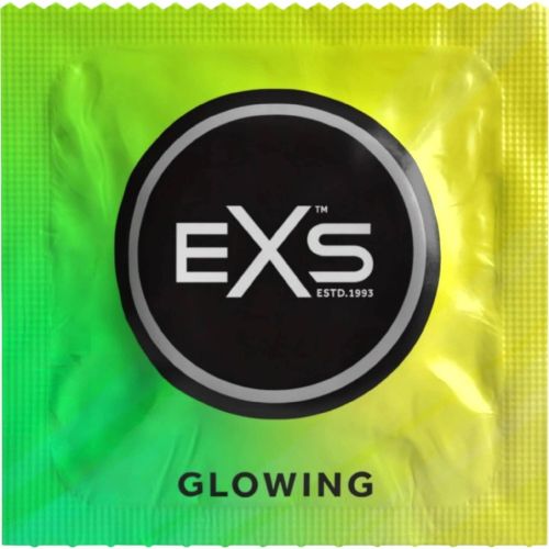 EXS Glow in the Dark Natural Latex Condom 53 mm