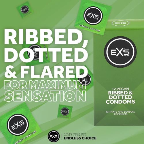 EXS Ribbed & Dotted текстуриран латексов презерватив с релеф 56 mm