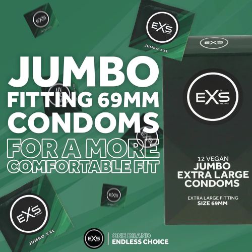 EXS Jumbo XXL Extra-Wide Natural Latex Condom 69 mm