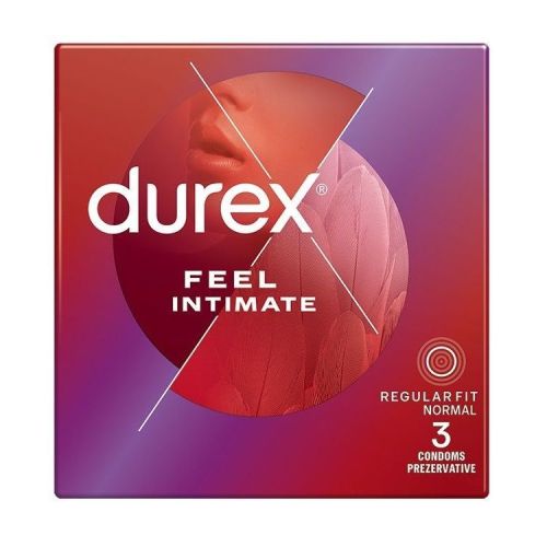 Durex Feel Intimate Thin Natural Latex Condoms 56 mm – Pack of 3