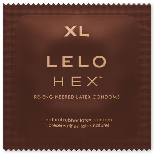 LELO HEX Respect XL ултратънък латексов презерватив 58 mm – 1 бр.