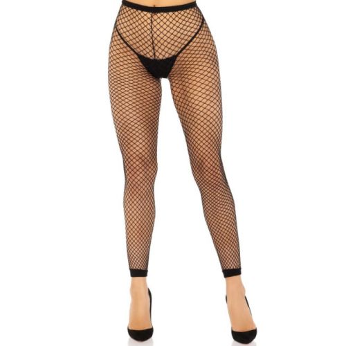 Leg Avenue Black Fishnet Footless Tights
