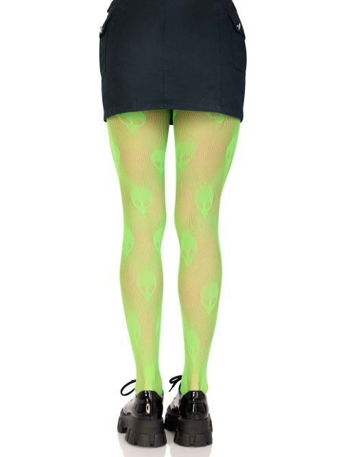Leg Avenue Alien Neon Green Fishnet Tights