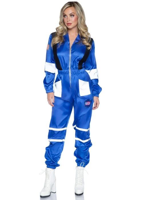 Leg Avenue Space Explorer Blue Astronaut Jumpsuit Costume S/M