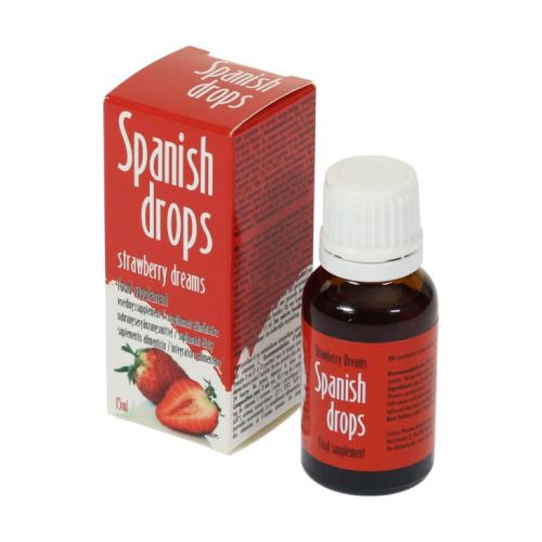 Cobeco Pharma Spanish Drops Strawberry Dreams ягодови интимни капки с L-аргинин – 15 ml
