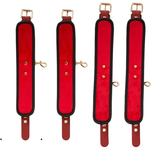 Bad Kitty Bed & Door Restraint Set for 4-Point Bondage – Black & Red